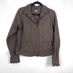 Columbia Sportswear Titanium Lightweight Button Front Jacket Brown Womens Medium